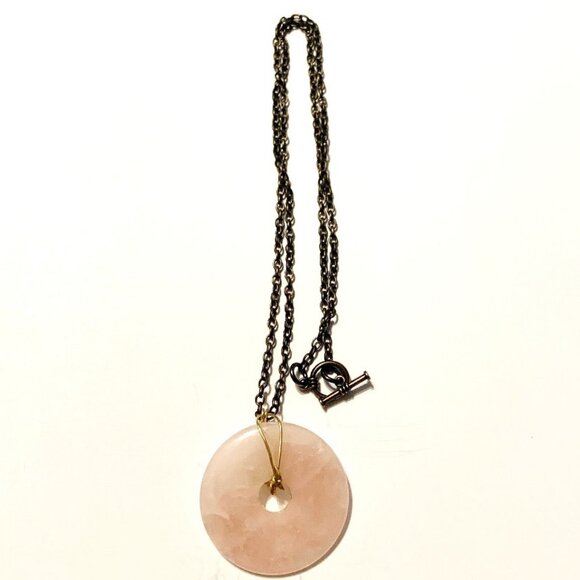 Rose Quartz Donut Pendant Necklace – Love, Healing & Gentle Energy - Picture 6 of 6
